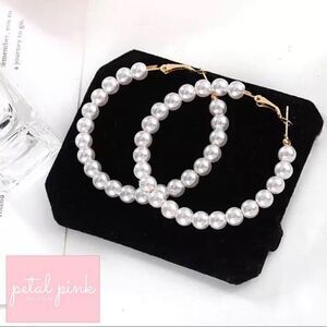 Pearl Circle Earrings